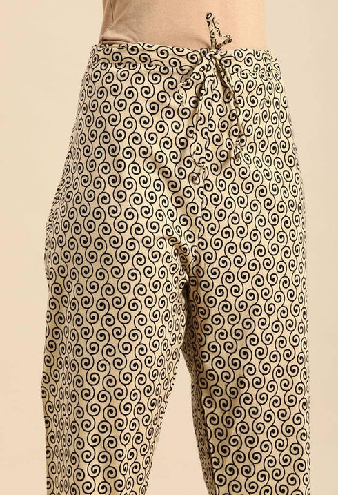 Black Pure Cambric Cotton Printed Unstitched Salwar Suit Material